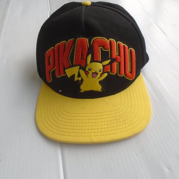 Pokemon Other - 2014 Pokemon Pikachu Snapback Hat Mens One Size Fits Most Black/Yellow